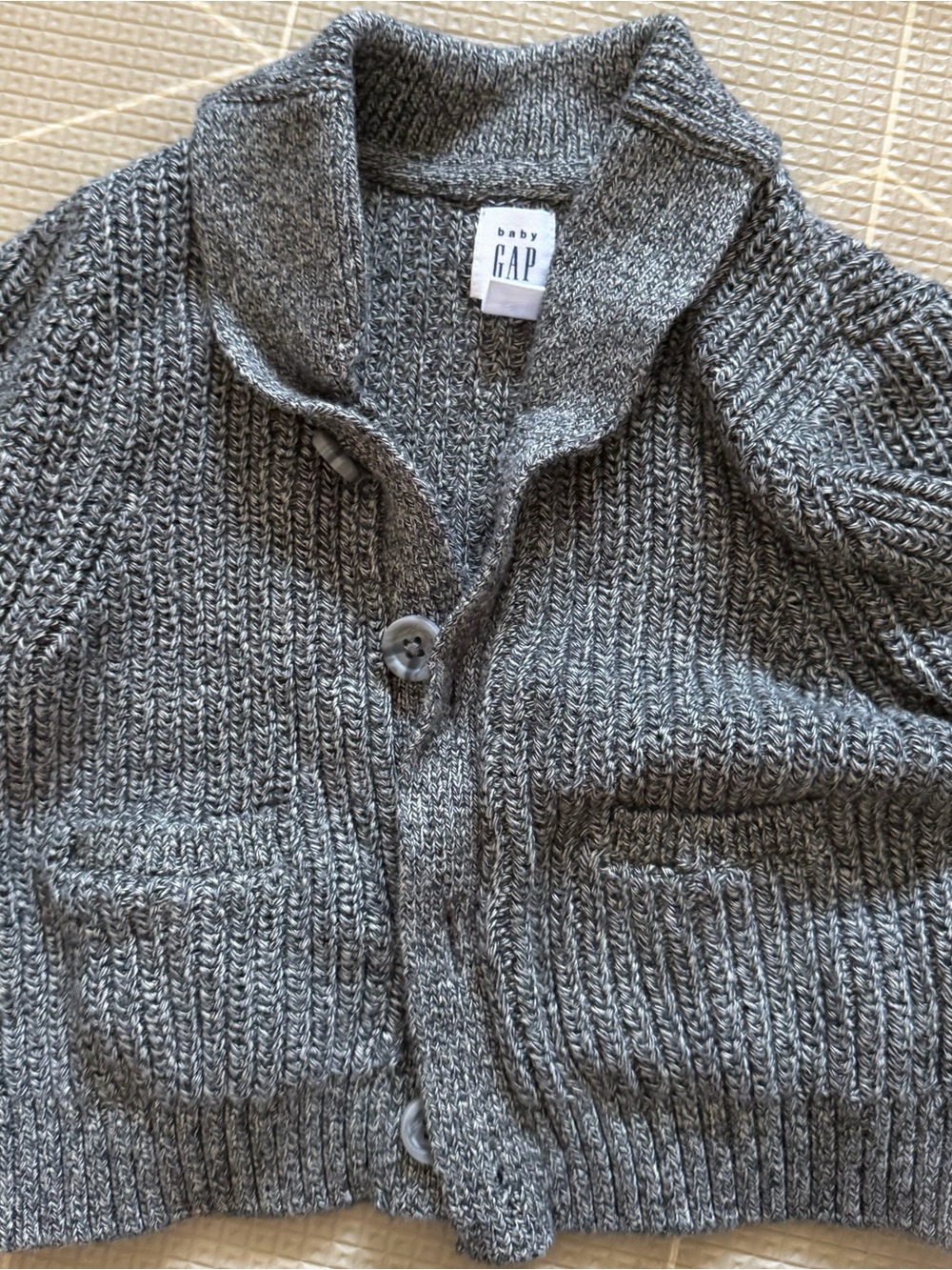 GAP Baby Gray Knit Cardigan Sweater